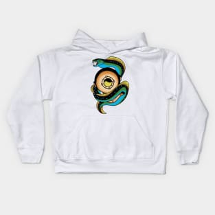 Moray eel and the diver Kids Hoodie